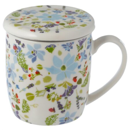 Lavender Garden Porcelain Mug with Infuser & Lid - Image 3