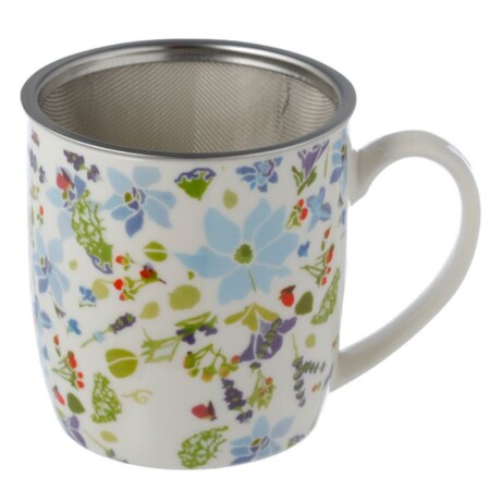 Lavender Garden Porcelain Mug with Infuser & Lid - Image 2